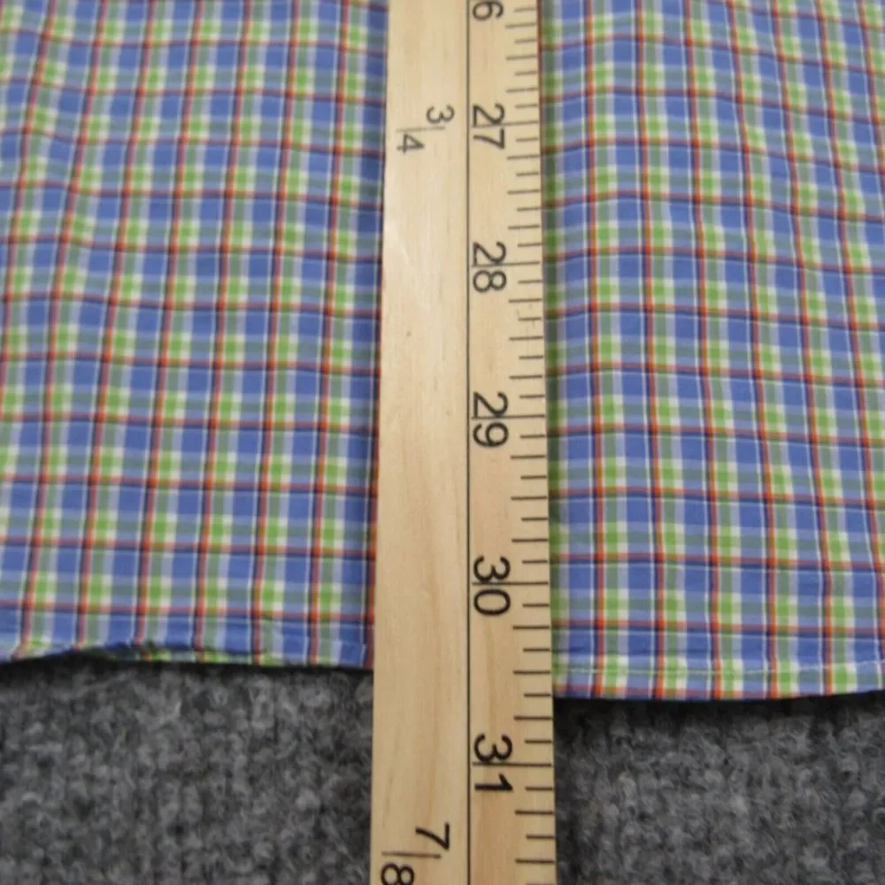Polo Ralph Lauren Shirt Men Extra Large Blue Green Red Plaid No Pony Logo Custom